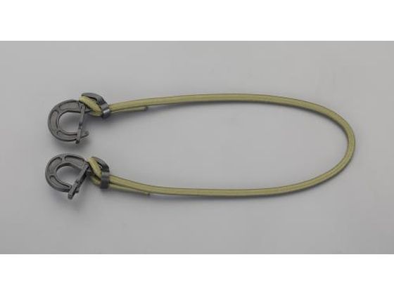エスコ バンジーコード フック付 2本 φ8mm×1200mm EA628WH-64