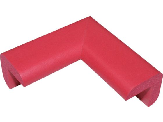 TRUSCO 安心クッションコーナー用 細 レッド TAC-65
