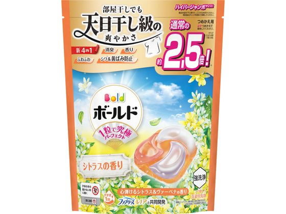 P & G ボールドジェルボール4D シトラスの香り 替 ハイパージャンボ27コ P & G ボールドジェルボール4D シトラスの香り 替 ハイパージャンボ27コ