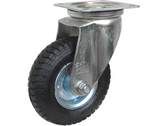 シシク 空気入車輪付キャスター 自在 220mm AIJ-2.50-4