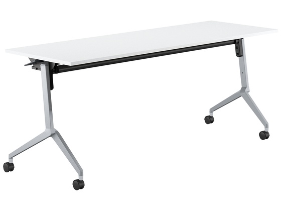 コクヨ フラップテーブル リーフライン 棚付 ホワイト 脚銀 W1800×D600 コクヨ フラップテーブル リーフライン 棚付 ホワイト 脚銀 W1800×D600