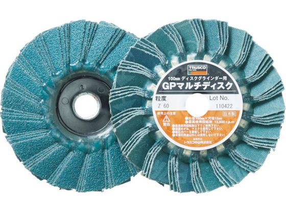 TRUSCO GPマルチディスク ジルコニア Φ100 (5枚入) 60# GP100MZ TRUSCO GPマルチディスク ジルコニア Φ100 (5枚入) 60# GP100MZ