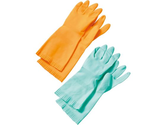 ダンロップ 天然ゴム厚手手袋 オレンジ M N-111 ダンロップ 天然ゴム厚手手袋 オレンジ M N-111