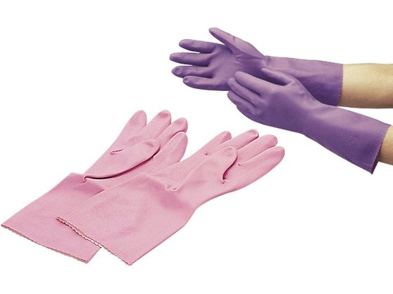 ダンロップ ビニール厚手手袋 裏毛付 ピンク M V-111 ダンロップ ビニール厚手手袋 裏毛付 ピンク M V-111