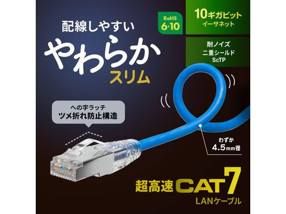 (まとめ) サンワサプライ カテゴリ7LANケーブル ネイビーブルー 3m KB-T7-03NVN 1本 〔×5セット〕 まとめ)サンワサプライ カテゴリ7LANケーブル1m KB-T7-01WN×2セット