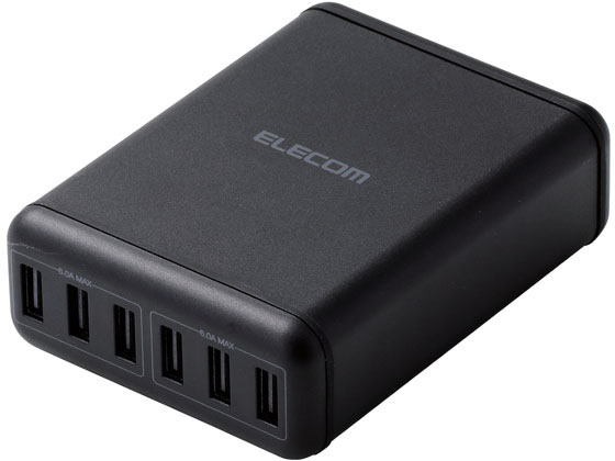 エレコム AC充電器 6ポート 60W 最大12A 1.5m MPA-ACD03BK