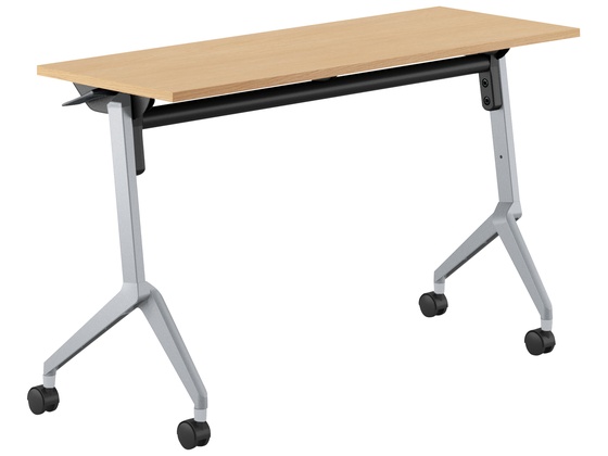 ●品番：ＦＬＦ−Ｋ１２０４ＫＮＮ−Ｓ１Ｑ１２●カラー／［天板］ナチュラルオーク［脚］フラットシルバー●外寸法／幅１２００×奥行４５０×高さ７００ｍｍ●下肢空間寸法／幅９８０×高さ５８２ｍｍ●天板厚さ／