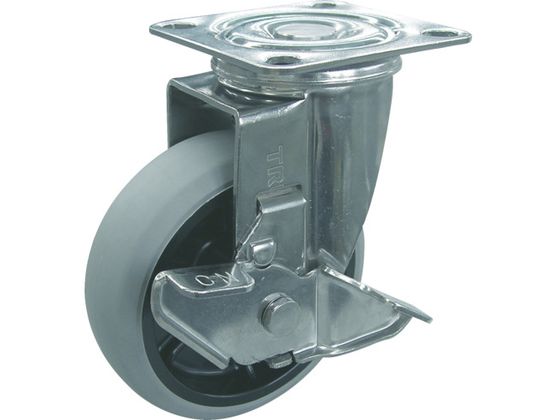 TRUSCO ナイロンホイールウレタンキャスター ステン金具自在S付 Φ130 TYSGUJ-130S