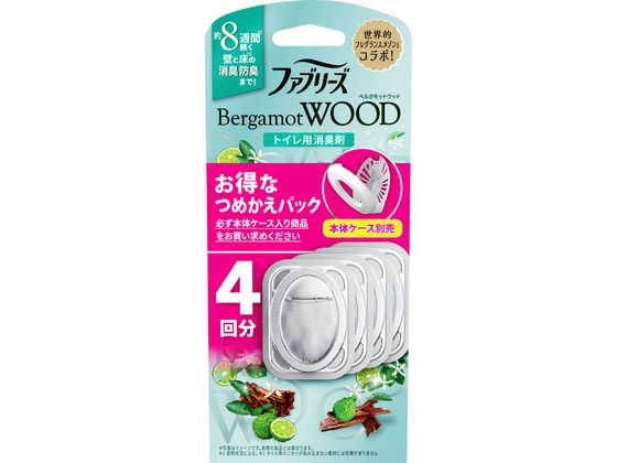 P & G ファブリーズ トイレ用消臭剤 ベルガモットウッド 詰替 4個 P & G ファブリーズ トイレ用消臭剤 ベルガモットウッド 詰替 4個