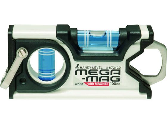 シンワ ハンディレベル MEGA-MAG 100mm白マグネット付 73130 シンワ ハンディレベル MEGA-MAG 100mm白マグネット付 73130