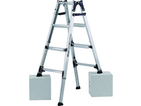 伸縮脚立(ステップ幅広)120cm 最大使用質量100kg
