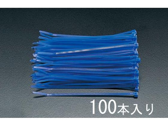 エスコ 結束バンド 青 100本 100×2.5mm EA475D-100