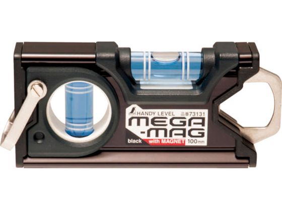 シンワ ハンディレベル MEGA-MAG 100mm黒マグネット付 73131 シンワ ハンディレベル MEGA-MAG 100mm黒マグネット付 73131
