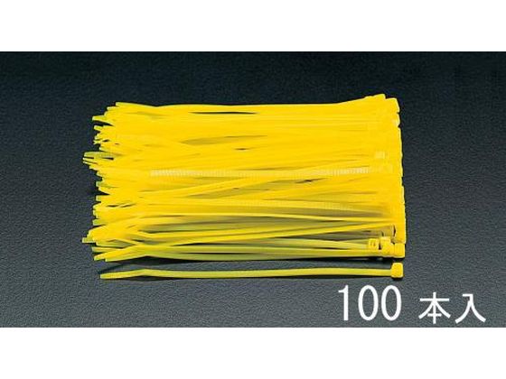 エスコ 結束バンド 黄 100本 150×3.6mm EA475E-150