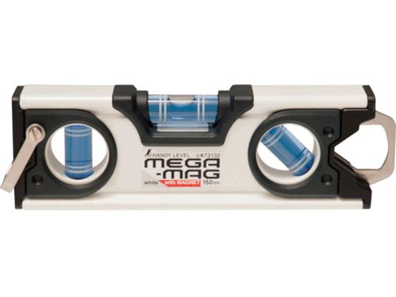 シンワ ハンディレベル MEGA-MAG 150mm白マグネット付 73132 シンワ ハンディレベル MEGA-MAG 150mm白マグネット付 73132