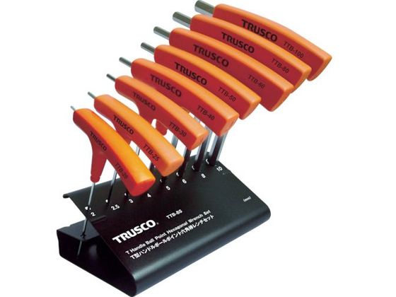 TRUSCO T型ハンドルボールポイント六角棒レンチセット 8本組 TTB-8S TRUSCO T型ハンドルボールポイント六角棒レンチセット 8本組 TTB-8S