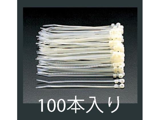 エスコ 結束バンド 固定穴付 100本 110mm EA475EM-110