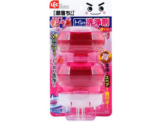 レック GNタンクにポン トイレの洗浄剤 ピーチ 2個入 容器1個付 レック GNタンクにポン トイレの洗浄剤 ピーチ 2個入 容器1個付
