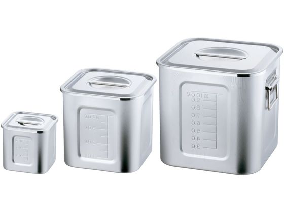 赤川器物 AG21-0 目盛付角型キッチンポット 12cm
