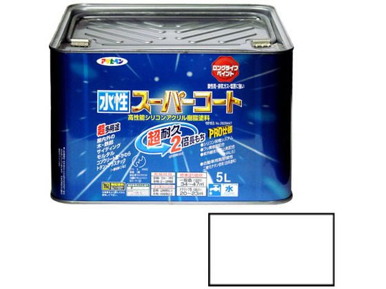 アサヒペン 水性スーパーコート 5L 白
