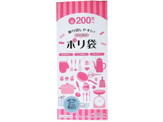 日本技研工業 取り出しやすい ポリ袋 M 200枚