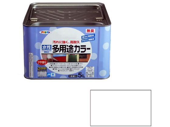 アサヒペン 水性多用途カラー 5L 白
