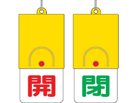 ユニット 回転式両面表示板 開:赤文字 閉:緑文字 101×48 857-32