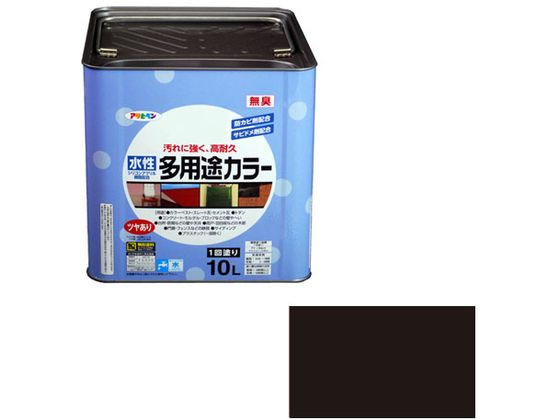 アサヒペン 水性多用途カラー 10L 黒