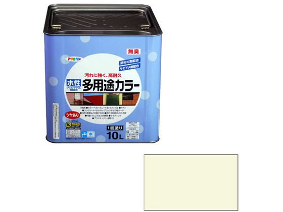 アサヒペン 水性多用途カラー 10L ミルキーホワイト
