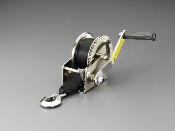エスコ ハンドウィンチ ステンレス製 ストラップ付 540kg EA989RB-2A