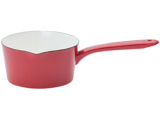 豊琺瑯 pure ホーロー ミルクパン 15cm レッド PU-2302-RD 豊琺瑯 pure ホーロー ミルクパン 15cm レッド PU-2302-RD