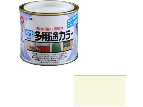 アサヒペン 水性多用途カラー 1／5L ミルキーホワイト