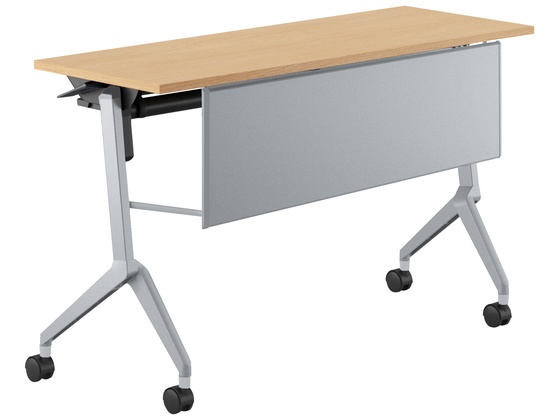 ●品番：ＦＬＦ−Ｋ１２０４ＫＰＳ−Ｓ１Ｑ１２●カラー／［天板］ナチュラルオーク［脚］フラットシルバー●外寸法／幅１２００×奥行４５０×高さ７００ｍｍ●下肢空間寸法／幅９８０×高さ５８２ｍｍ●棚寸法／幅