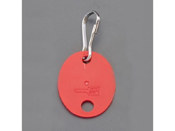 エスコ 28x35mm カラーキーホルダー レッド/20個 EA956VL-92 エスコ 28x35mm カラーキーホルダー レッド/20個 EA956VL-92