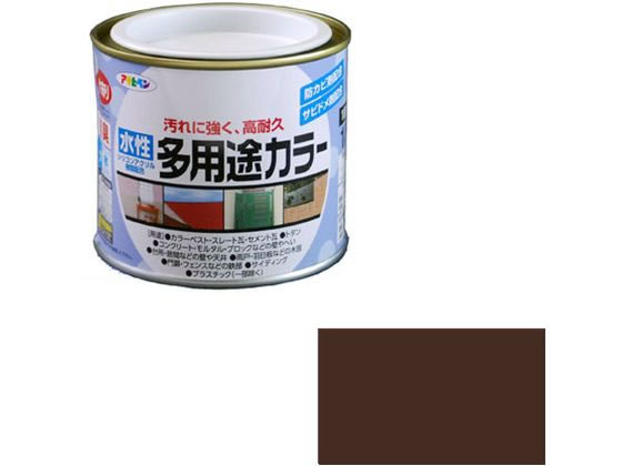 アサヒペン 水性多用途カラー 1／5L こげ茶