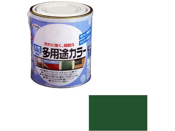 アサヒペン 水性多用途カラー 1.6L 緑