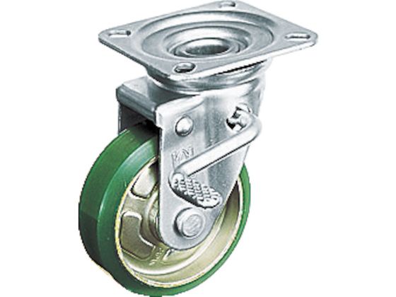 OH プレスキャスターJタイプ中荷重用 自在(ベアリング入り)ブレーキ付ウレタン車 車輪径130mm OHUJB-130 OH プレスキャスターJタイプ中荷重用 自在(ベアリング入り)ブレーキ付ウレタン車 車輪径130mm OHUJB-130