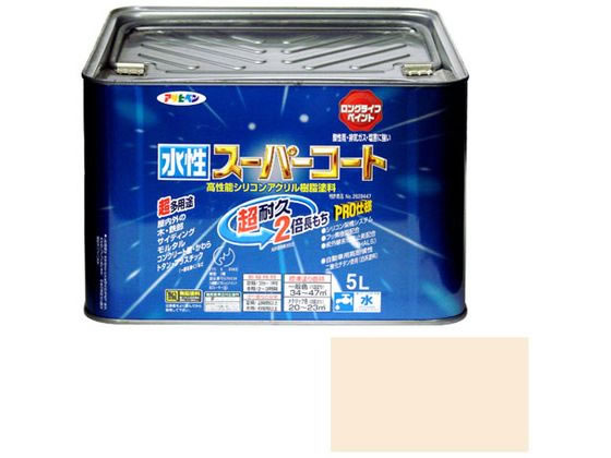 アサヒペン 水性スーパーコート 5L ミルキーホワイト