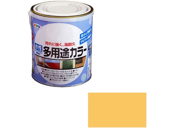 アサヒペン 水性多用途カラー 1.6L ブライトイエロー