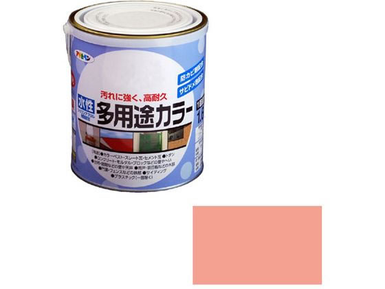 アサヒペン 水性多用途カラー 1.6L コスモスピンク