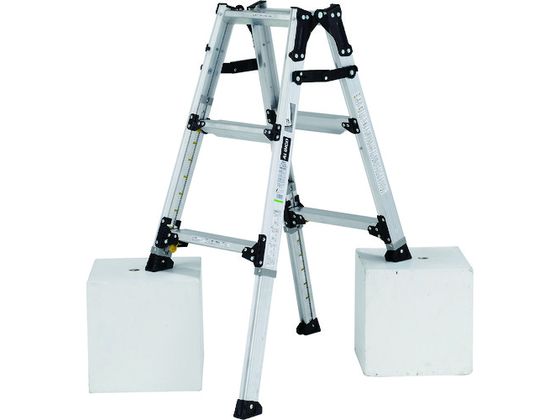 伸縮脚立(ステップ幅広)90cm 最大使用質量100kg
