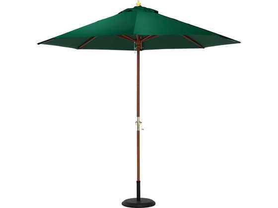 不二貿易 木製パラソル 270cm グリーン 270GR 60153