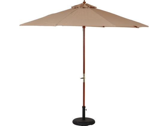 不二貿易 木製パラソル 270cm アイボリー 270IV 60154