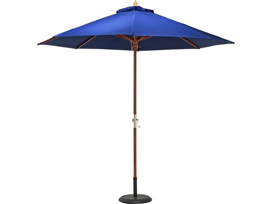 不二貿易 木製パラソル 270cm ネイビー 270NV 60155