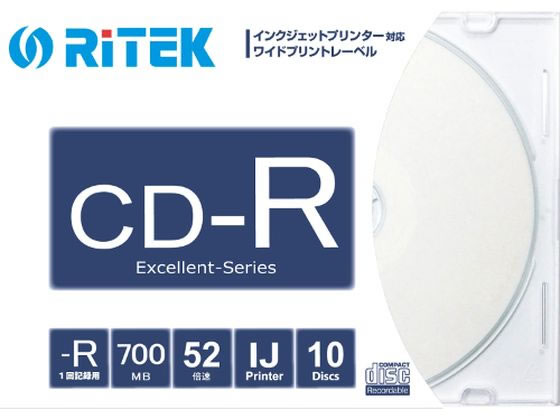 RITEK データ用CD-R 10枚 CD-R700EXWP10RTSCN