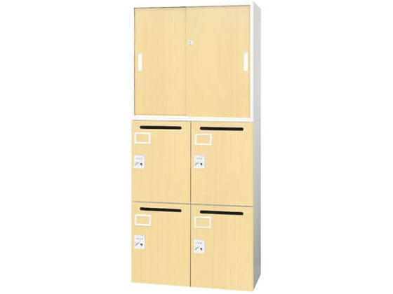 Netforce イーセンブリー 書庫+ロッカー 4人用 2段 ナチュラル Netforce イーセンブリー 書庫+ロッカー 4人用 2段 ナチュラル
