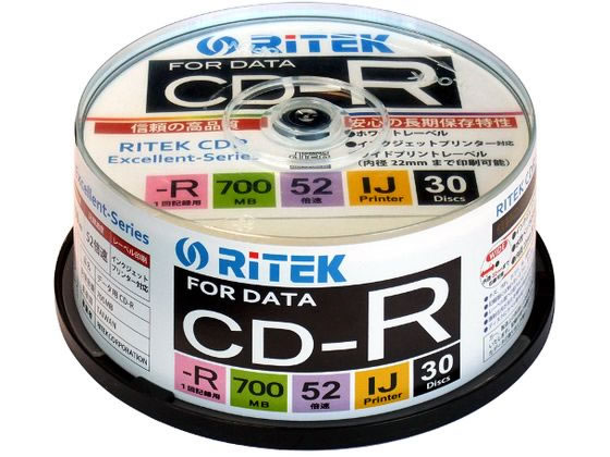 RITEK f[^pCD-R 30 CD-R700EXWP30RTC