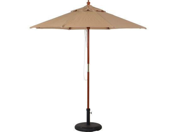 不二貿易 木製パラソル 210cm アイボリー 210IV 60157