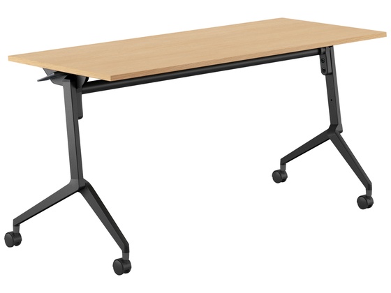 コクヨ フラップテーブル リーフライン ナチュラルオーク W1500×D600