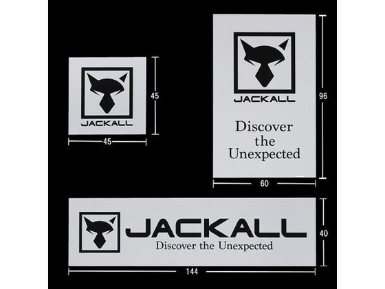 ジャッカル JK ロゴステッカー ホワイト ジャッカル JK ロゴステッカー ホワイト
